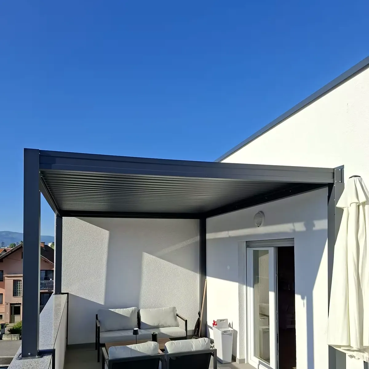 Detalj krovne plohe terasne nadstrešnice